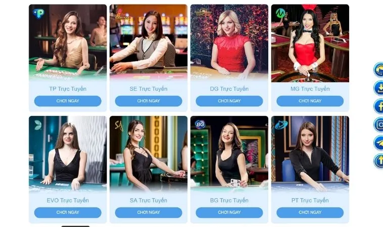 Casino Online Tại Vin777 1 Sảnh Casino Online Vin777 hợp tác với nhiều nhà cung cấp live casino chất lượng